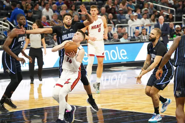 Orlando Magic Ospita Miami Heat All Amway Center Orlando Florida — Foto Stock