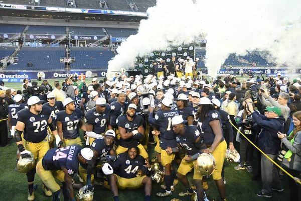 Notre Dame Tvář Lsu Během Citrus Bowl Stadionu Camping World — Stock fotografie