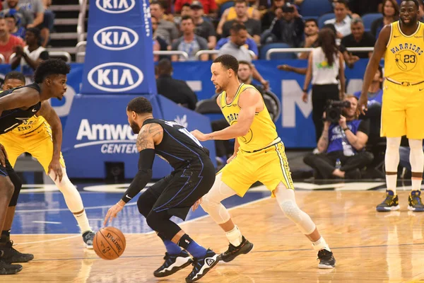 Orlando Magic Värd För Golden State Warriors Amway Center Orlando — Stockfoto