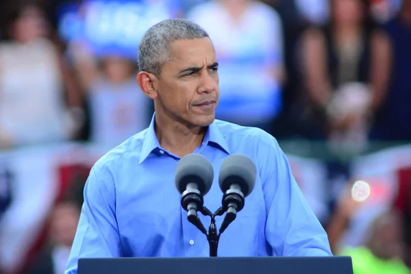 President Barack Obama Talar Vid Ett Kampanjmöte Osceola Heritage Park — Stockfoto