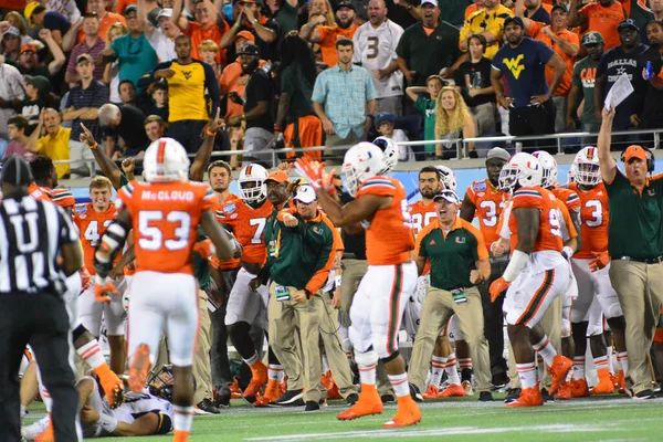 West Virginia Mountaineers Möter Miami Hurricanes 71St Russell Bowl Camping — Stockfoto