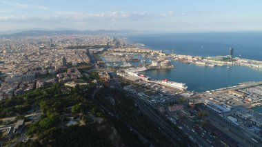 İspanya, Barselona 'nın hava manzarası