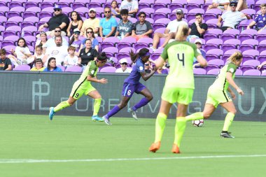 Orlando Pride 21 Temmuz 2018 'de Orlando Florida' daki Exploria Stadyumu 'nda Seattle Reign FC' ye ev sahipliği yapmaktadır. Fotoğraf: Marty Jean-Louis