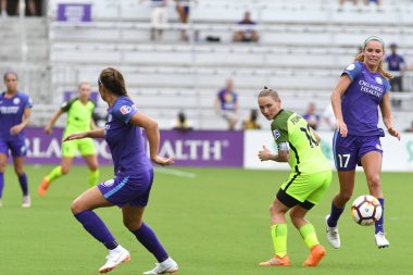 Orlando Pride 21 Temmuz 2018 'de Orlando Florida' daki Exploria Stadyumu 'nda Seattle Reign FC' ye ev sahipliği yapmaktadır. Fotoğraf: Marty Jean-Louis