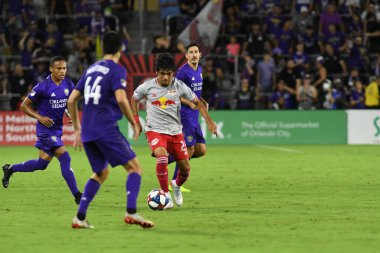 Orlando City 21 Temmuz 2019 tarihinde Florida, Orlando 'da Exploria Stadyumu' nda New York Red Bulls 'a ev sahipliği yaptı..