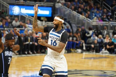 Orlando Magic 28 Şubat 2020 tarihinde Orlando Florida 'da Amway Center' da Minnesota Timberwolves 'a ev sahipliği yapar..  