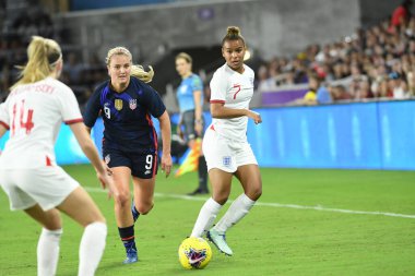 5 Mart 2020 'de Orlando Florida' daki Exploria Stadyumu 'nda düzenlenen 2020 SheBelieves Kupası' nda ABD - İngiltere Karşılaşması 