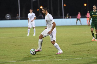 Los Angeles Galaksisi, 14 Temmuz 2020 'de Orlando Florida ABD' deki ESPN Vahşi Spor Dünyası 'nda düzenlenen MLS Sırt Turnuvası sırasında Portland Timbers ile karşı karşıya geldi..