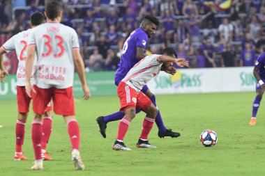 Orlando City 21 Temmuz 2019 tarihinde Florida, Orlando 'da Exploria Stadyumu' nda New York Red Bulls 'a ev sahipliği yaptı..