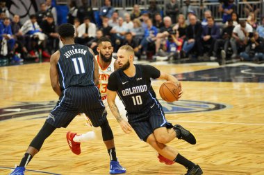 Orlando Magic 30 Aralık 2019 tarihinde Orlando, Florida 'daki Amway Center' da Atlanta Hawks 'a ev sahipliği yaptı.