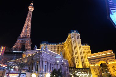 Gece Las Vegas Nevada 'nın manzarası