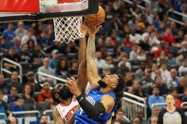 Orlando Magic, 13 Aralık 2019 Cuma günü Orlando, Florida 'daki Amway Center' da Houston Rockets 'a ev sahipliği yapıyor.