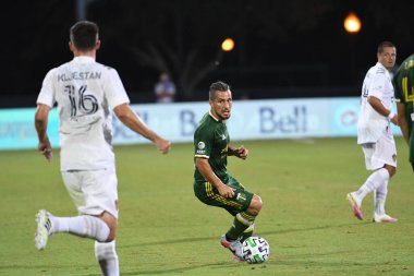 Los Angeles Galaksisi, 14 Temmuz 2020 'de Orlando Florida ABD' deki ESPN Vahşi Spor Dünyası 'nda düzenlenen MLS Sırt Turnuvası sırasında Portland Timbers ile karşı karşıya geldi.