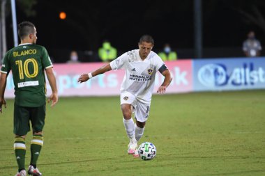 Los Angeles Galaksisi, 14 Temmuz 2020 'de Orlando Florida ABD' deki ESPN Vahşi Spor Dünyası 'nda düzenlenen MLS Sırt Turnuvası sırasında Portland Timbers ile karşı karşıya geldi..