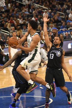 Orlando Magic, 19 Ocak 2019 Cumartesi günü Orlando Florida 'daki Amway Arena' da Milwaukee Doları 'na ev sahipliği yapıyor..