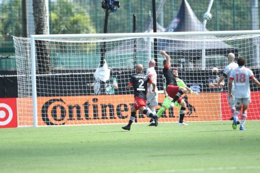 Toronto FC, 13 Temmuz 2020 tarihinde Orlando Florida 'daki ESPN Wild World of Sports' ta düzenlenen MLS Back Tournament sırasında D.C. United ile karşılaştı. Fotoğraf: Marty Jean-Louis