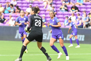 Orlando Pride 21 Temmuz 2018 'de Orlando Florida' daki Exploria Stadyumu 'nda Seattle Reign FC' ye ev sahipliği yapmaktadır. Fotoğraf: Marty Jean-Louis