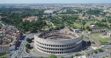 İtalya 'nın Roma' daki ünlü mezarının havadan görünüşü.. 