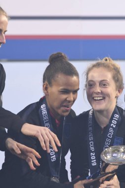 SheBelieves Kupası, 5 Mart 2019 tarihinde Tampa Florida Raymond James Stadyumu 'nda İngiltere' yi şampiyon ilan etmiştir. Fotoğraf: Marty Jean-Louis