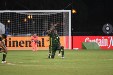 Los Angeles Galaksisi, 14 Temmuz 2020 'de Orlando Florida ABD' deki ESPN Vahşi Spor Dünyası 'nda düzenlenen MLS Sırt Turnuvası sırasında Portland Timbers ile karşı karşıya geldi. 