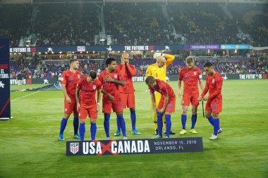 Amerikan Futbol Takımı 15 Kasım 2019 Cuma günü Orlando Florida 'daki Exploria Stadyumu' nda oynanan Concacaf Uluslar Ligi karşılaşmasında Kanada 'ya ev sahipliği yapmaktadır.