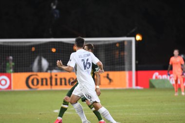 Los Angeles Galaksisi, 14 Temmuz 2020 'de Orlando Florida ABD' deki ESPN Vahşi Spor Dünyası 'nda düzenlenen MLS Sırt Turnuvası sırasında Portland Timbers ile karşı karşıya geldi.