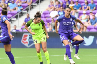 Orlando Pride 21 Temmuz 2018 'de Orlando Florida' daki Exploria Stadyumu 'nda Seattle Reign FC' ye ev sahipliği yapmaktadır. Fotoğraf: Marty Jean-Louis