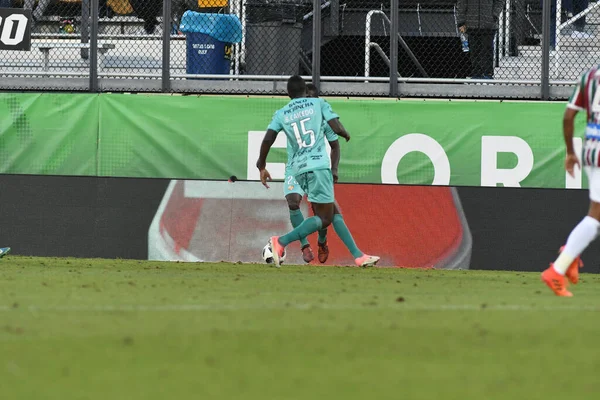 Fluminense Barcelona Florida Cup Spectrum Stadium January 2018 Orlando Florida — Stock Photo, Image