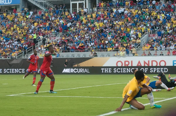 Brazil Face Haiti Copa America Centenario Orlando Florida Camping World — Stock Photo, Image