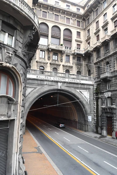 Tunnelutsikt Den Vackra Staden Genua Italien — Stockfoto