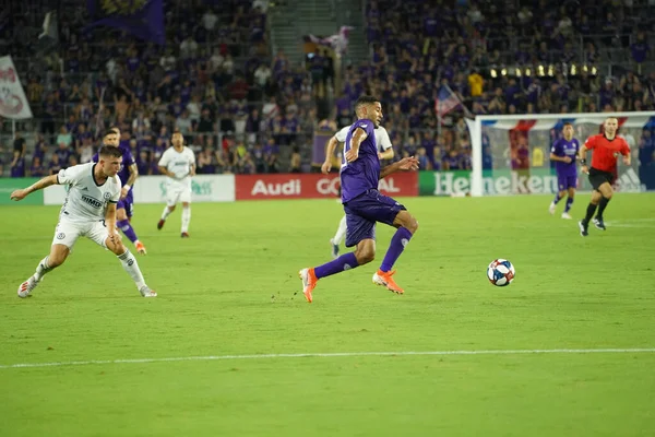 Orlando City Hostí Philadelphia Union Stadionu Exploria Orlandu Floridě Středu — Stock fotografie