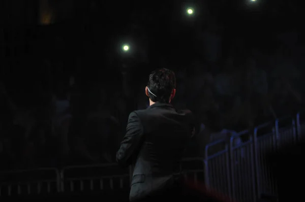 2014年10月5日 在佛罗里达州奥兰多的安利中心 拉丁歌手马克安东尼表演 — 图库照片