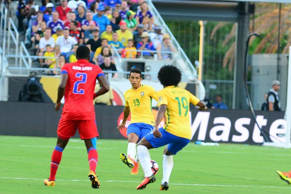 Brazília Szembesül Haitivel Copa America Centenario Alatt Orlando Floridában Camping — Stock Fotó