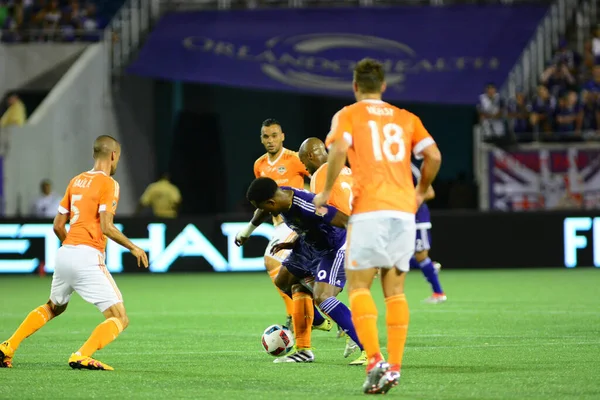 Orlando City Házigazdája Houston Dynamo Július 2016 Camping World Stadium — Stock Fotó