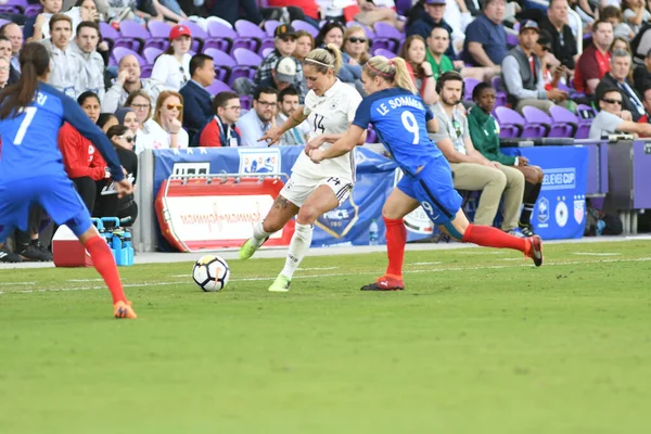 Francia Compete Contro Germania Durante Shebelives Cup All Orlando City — Foto Stock