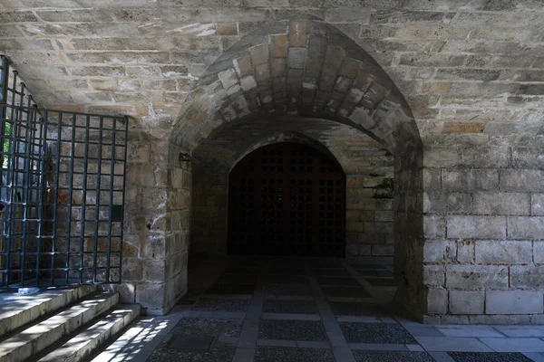 Veduta Del Vecchio Corridoio Con Archi Della Fortezza — Foto Stock
