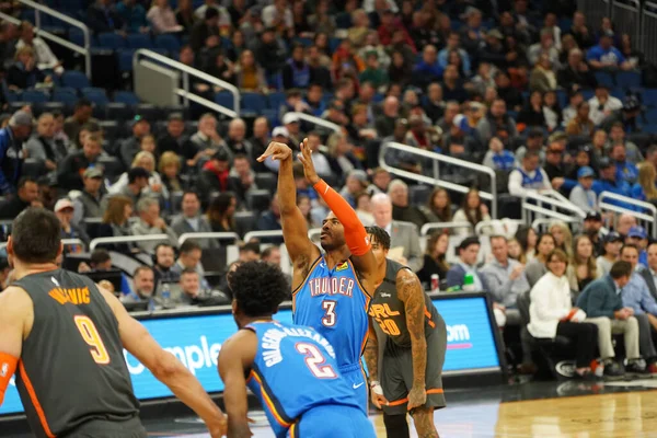 Orlando Magic Hospeda Oklahoma Thunder Amway Center Orlando Florida Quarta — Fotografia de Stock