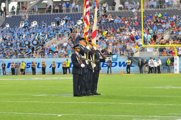 North Carolina Affronta Baylor Durante Russell Athletic Bowl Camping World — Foto Stock