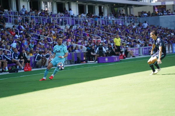 Orlando City Hosts Vancouver Whitecaps Orlando City Stadium Saturday April — Stock Photo, Image