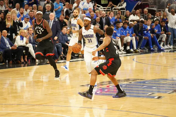 올랜도 Nba 플레이오프 라운드 1에서 토론토 랩터스 올랜도 플로리다 암웨이 — 스톡 사진