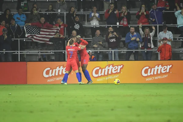 Het Amerikaanse Voetbalteam Organiseert Canada Tijdens Concacaf Nations League Match — Stockfoto