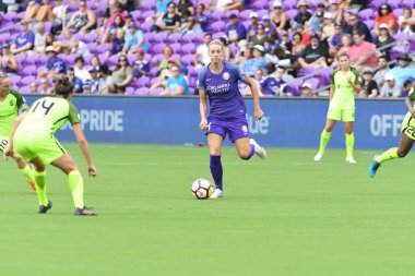 Orlando Pride 21 Temmuz 2018 'de Orlando Florida' daki Exploria Stadyumu 'nda Seattle Reign FC' ye ev sahipliği yapmaktadır. Fotoğraf: Marty Jean-Louis