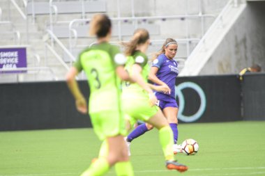 Orlando Pride 21 Temmuz 2018 'de Orlando Florida' daki Exploria Stadyumu 'nda Seattle Reign FC' ye ev sahipliği yapmaktadır. Fotoğraf: Marty Jean-Louis
