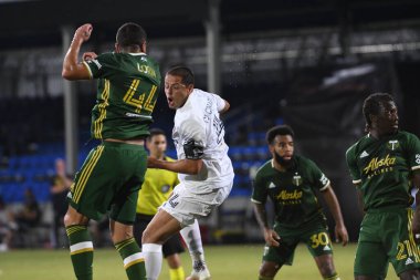Los Angeles Galaksisi, 14 Temmuz 2020 'de Orlando Florida ABD' deki ESPN Vahşi Spor Dünyası 'nda düzenlenen MLS Sırt Turnuvası sırasında Portland Timbers ile karşı karşıya geldi..