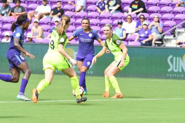Orlando Pride 21 Temmuz 2018 'de Orlando Florida' daki Exploria Stadyumu 'nda Seattle Reign FC' ye ev sahipliği yapmaktadır. Fotoğraf: Marty Jean-Louis
