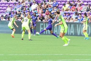Orlando Pride 21 Temmuz 2018 'de Orlando Florida' daki Exploria Stadyumu 'nda Seattle Reign FC' ye ev sahipliği yapmaktadır. Fotoğraf: Marty Jean-Louis