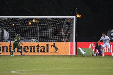 Los Angeles Galaksisi, 14 Temmuz 2020 'de Orlando Florida ABD' deki ESPN Vahşi Spor Dünyası 'nda düzenlenen MLS Sırt Turnuvası sırasında Portland Timbers ile karşı karşıya geldi.