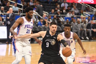 Orlando Magic, Philadelphia 76ers 'ı 25 Mart 2019' da Orlando Florida 'daki Amway Arena' da ağırlıyor..