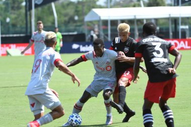 Toronto FC, 13 Temmuz 2020 tarihinde Orlando Florida 'daki ESPN Wild World of Sports' ta düzenlenen MLS Back Tournament sırasında D.C. United ile karşılaştı. Fotoğraf: Marty Jean-Louis