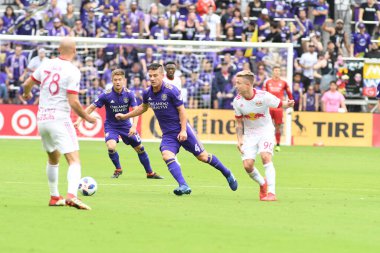 Orlando City, 31 Mart 2018 tarihinde Orlando Florida 'daki Exploria Stadyumu' nda New York Red Bulls 'a ev sahipliği yapmaktadır. Fotoğraf: Marty Jean-Louis